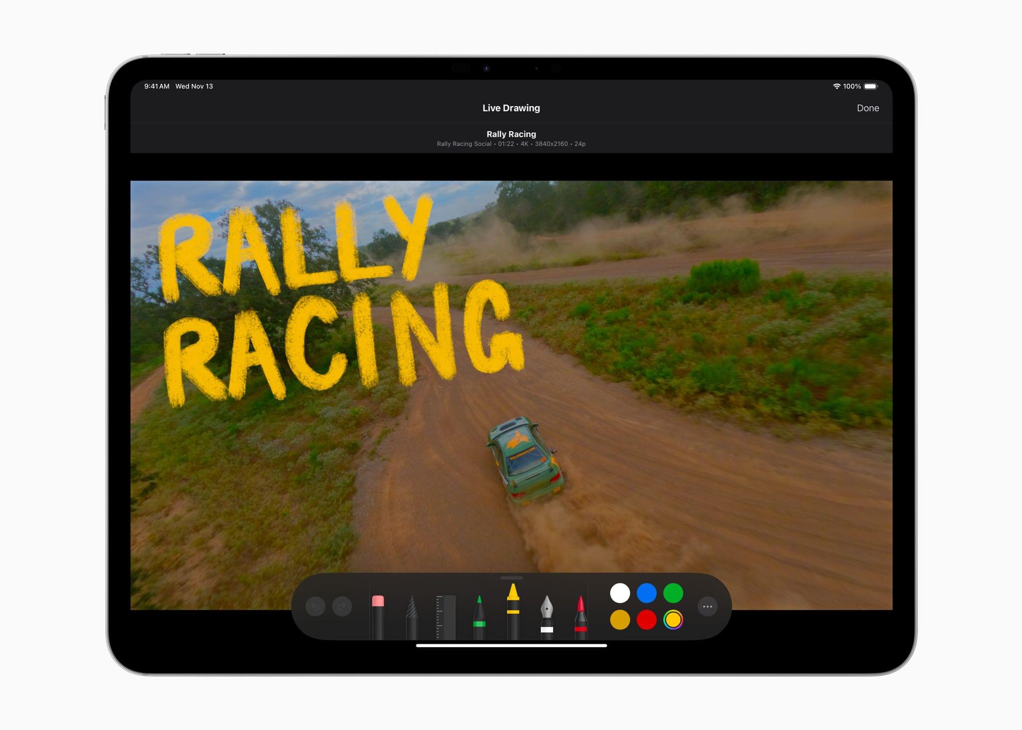 One of Final Cut Pro for iPad's new brushes. Source: Apple.
