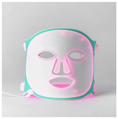 LED face mask with blue light therapy for skincare benefits