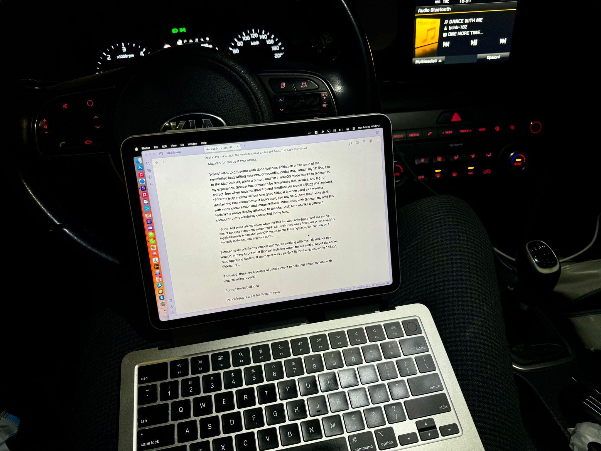 You can't see it, but the portable router is making this possible.