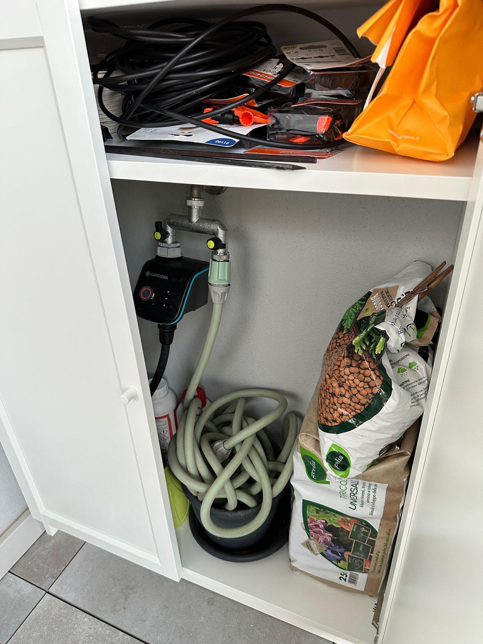 The double faucet and Gardena's main unit.