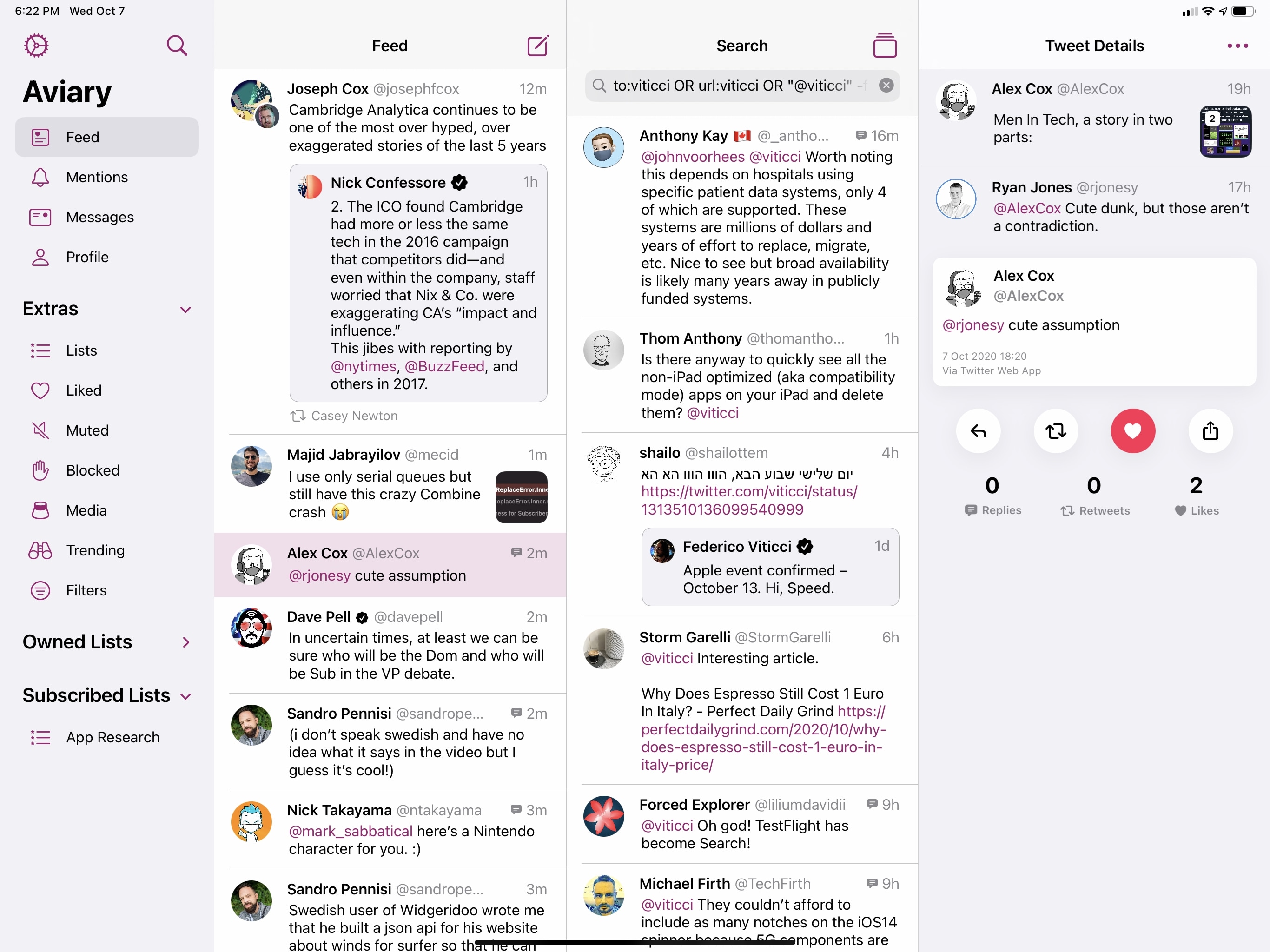 The native sidebar with support for outline mode in Aviary.