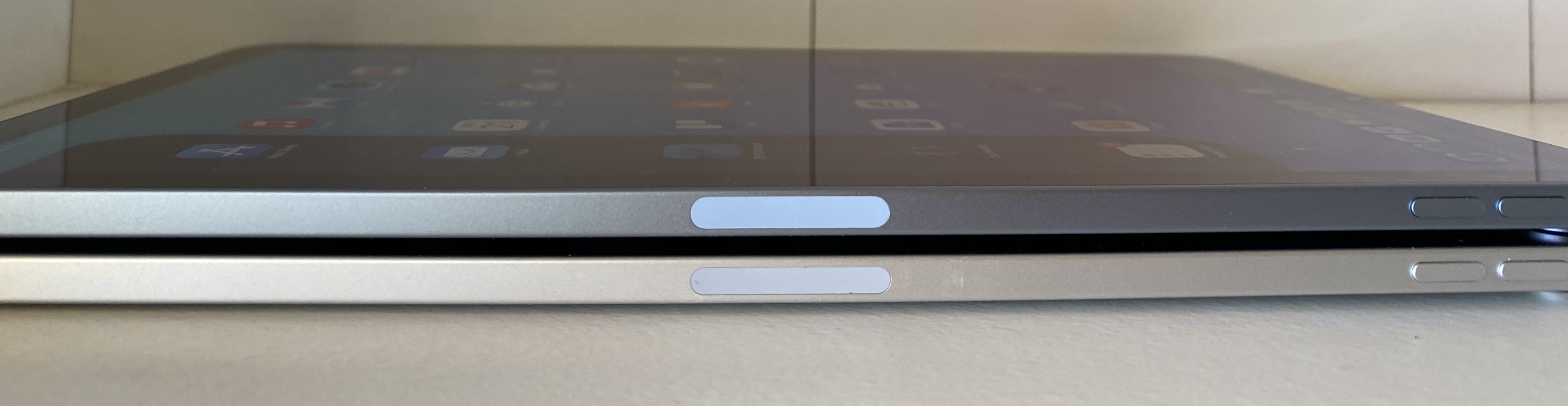 The iPad Air (top) and 11" iPad Pro.