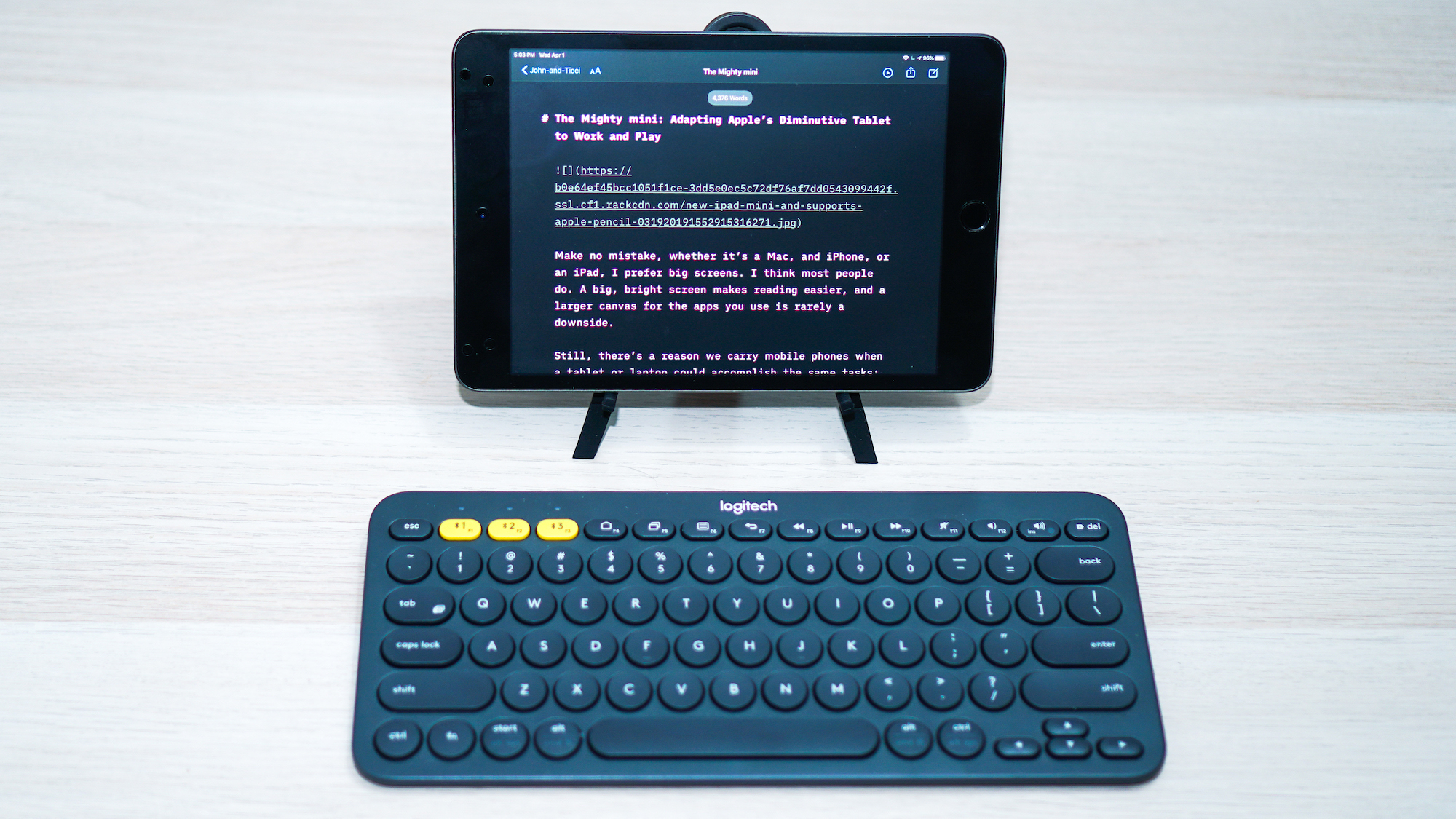 I love writing on the mini in iA Writer.