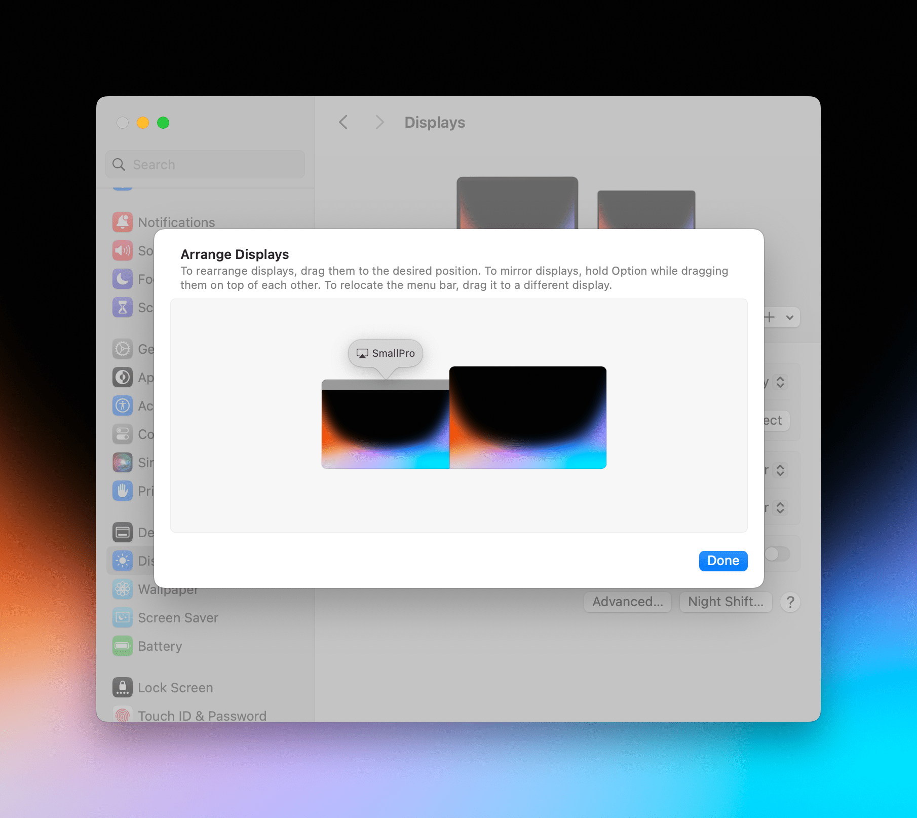 Make sure to drag the menu bar on the Sidecar display when arranging displays for the first time.