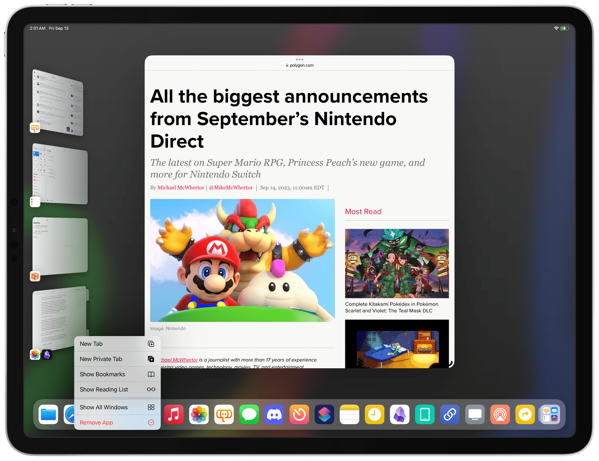 Seriously, why is there no 'Create New Window' button in this dock menu?