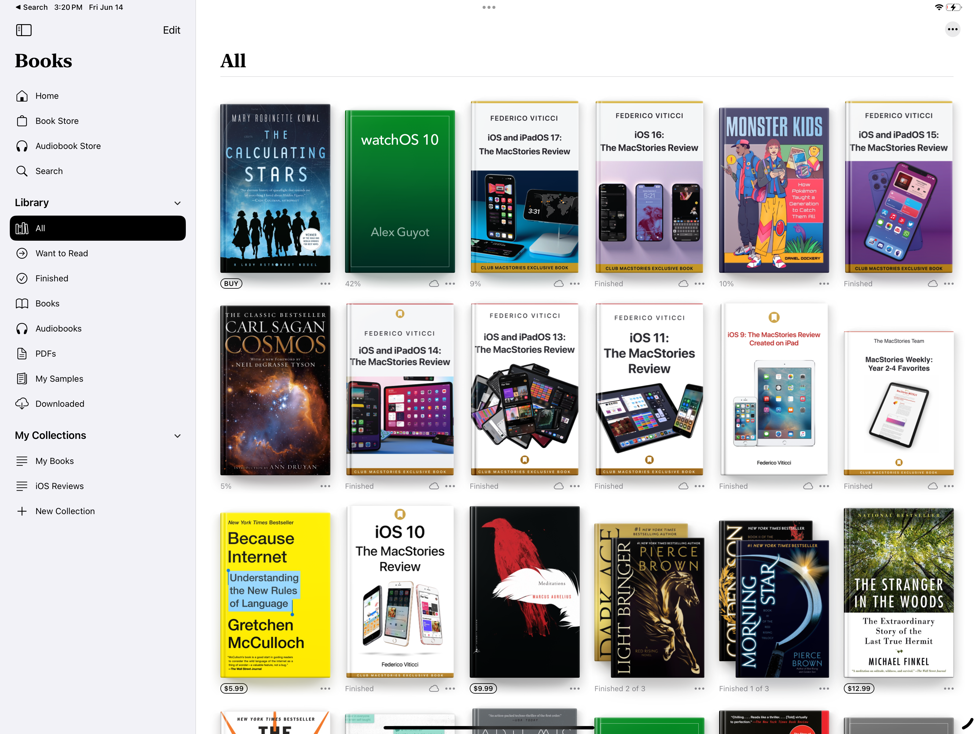 The Books app in iPadOS 17.