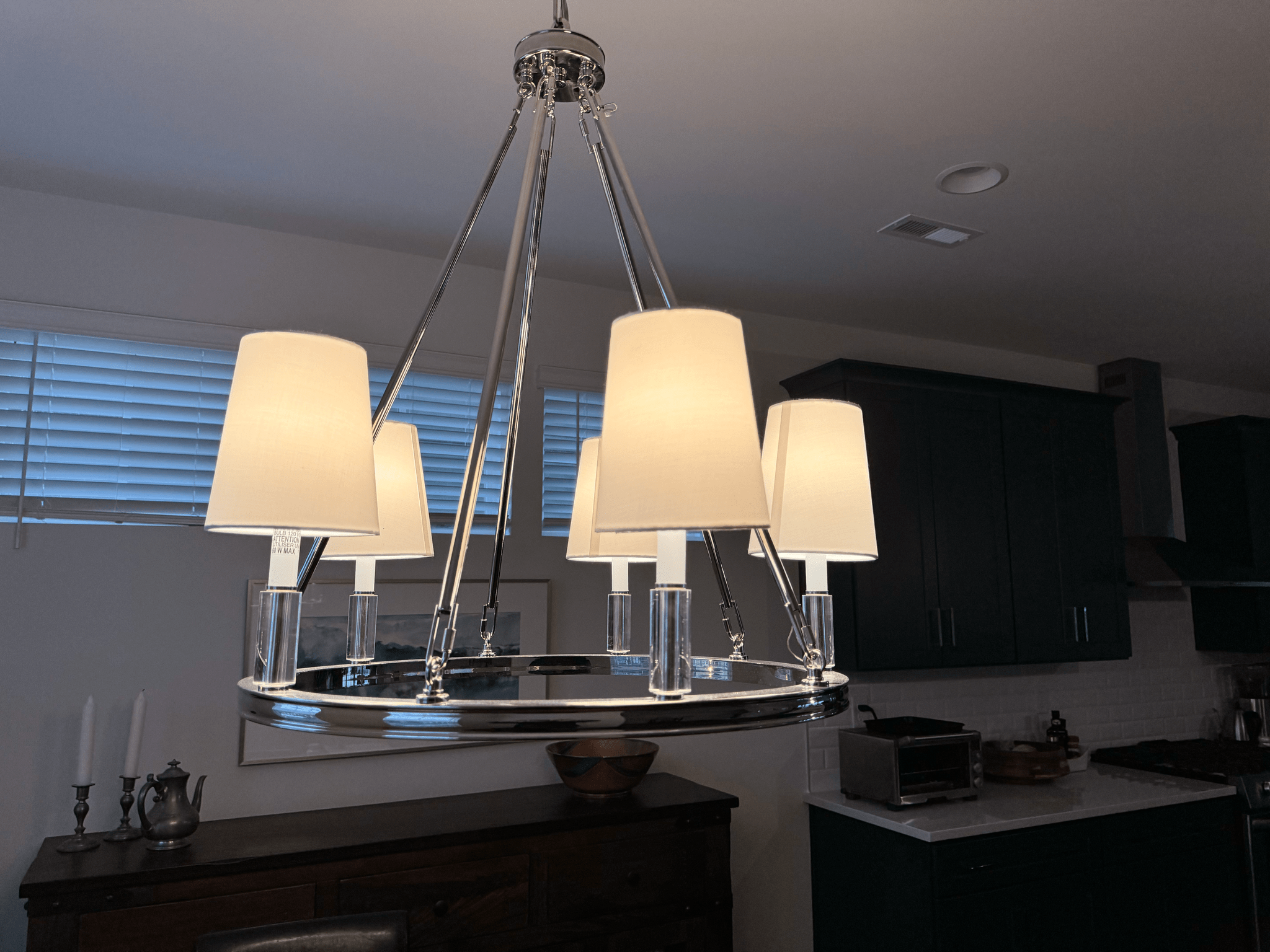 Hue's candelabra lights are best if they can be hidden.