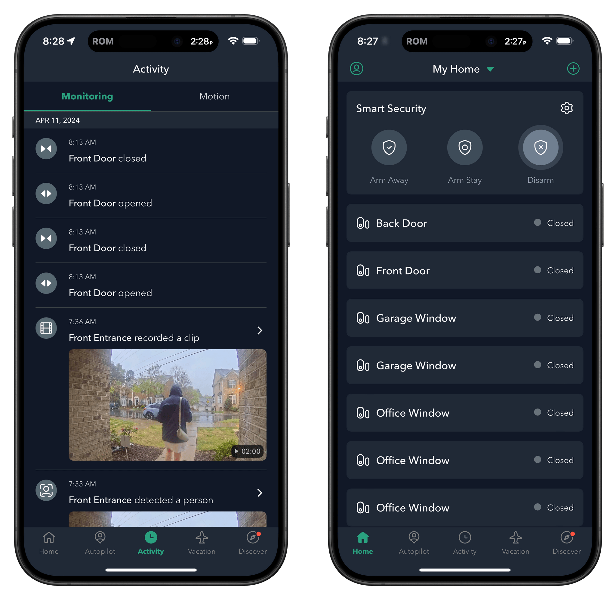 Ecobee's app.
