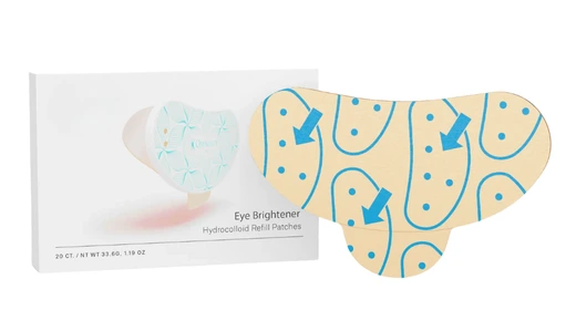 Hydrocolloid under-eye patches for LED treatment